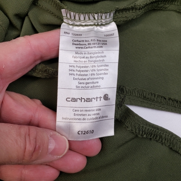 Carhartt Force Crossflex Scrub Top in basil green size 2X - Picture 10 of 12